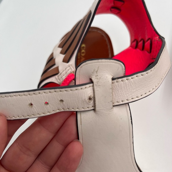 COACH Putnam Platform Huarache Leather Sandals - Picture 10 of 12